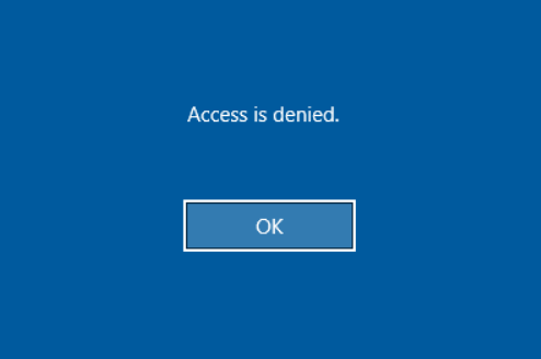Lỗi Access is denied